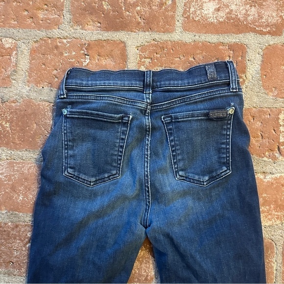 7 For All Mankind Womens Gwenevere High Waist Ankle Skinny Jean size 26 frayed - Picture 10 of 16